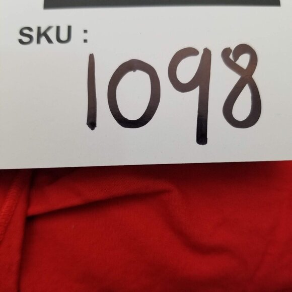 Loft Women's Button Front Ruffle Shirt Dress Sleeveless Solid Red Size 4 - Picture 5 of 5